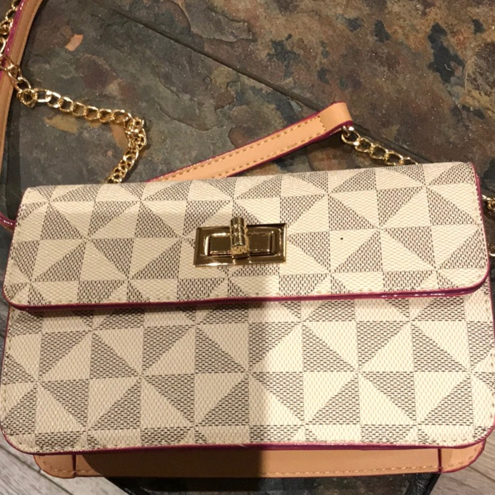 BROWN AND TAN MINI CROSSBODY